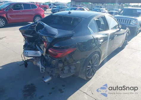 2021 Infiniti Q50 Red Sport 400 z USA, uszkodzony, nr VIN JN1FV7DP8MM850388